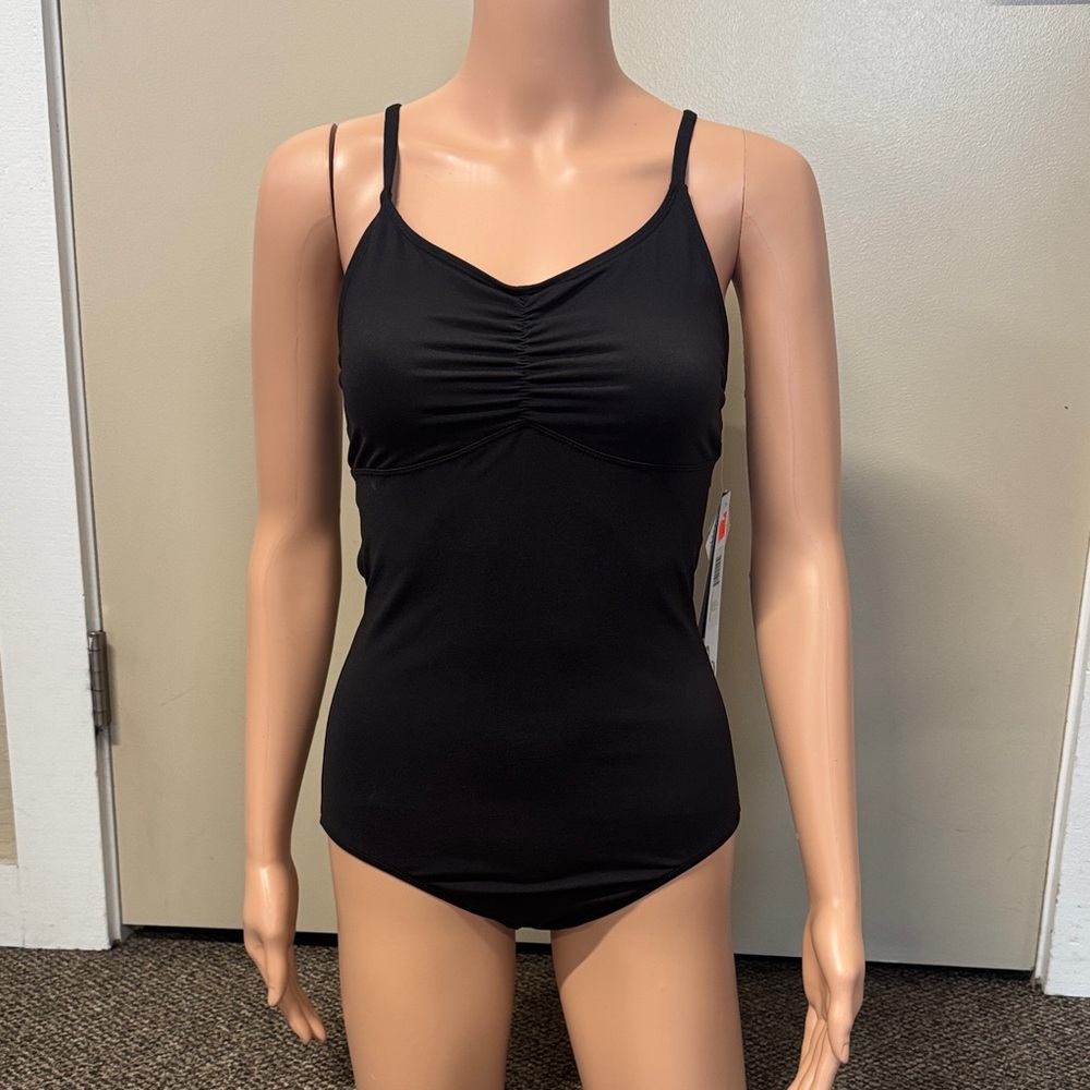 Danz N Motion - Black camisole leotard with strappy design on back